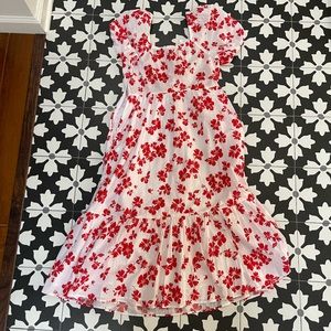 NWT JCrew Dress red and white Size 0